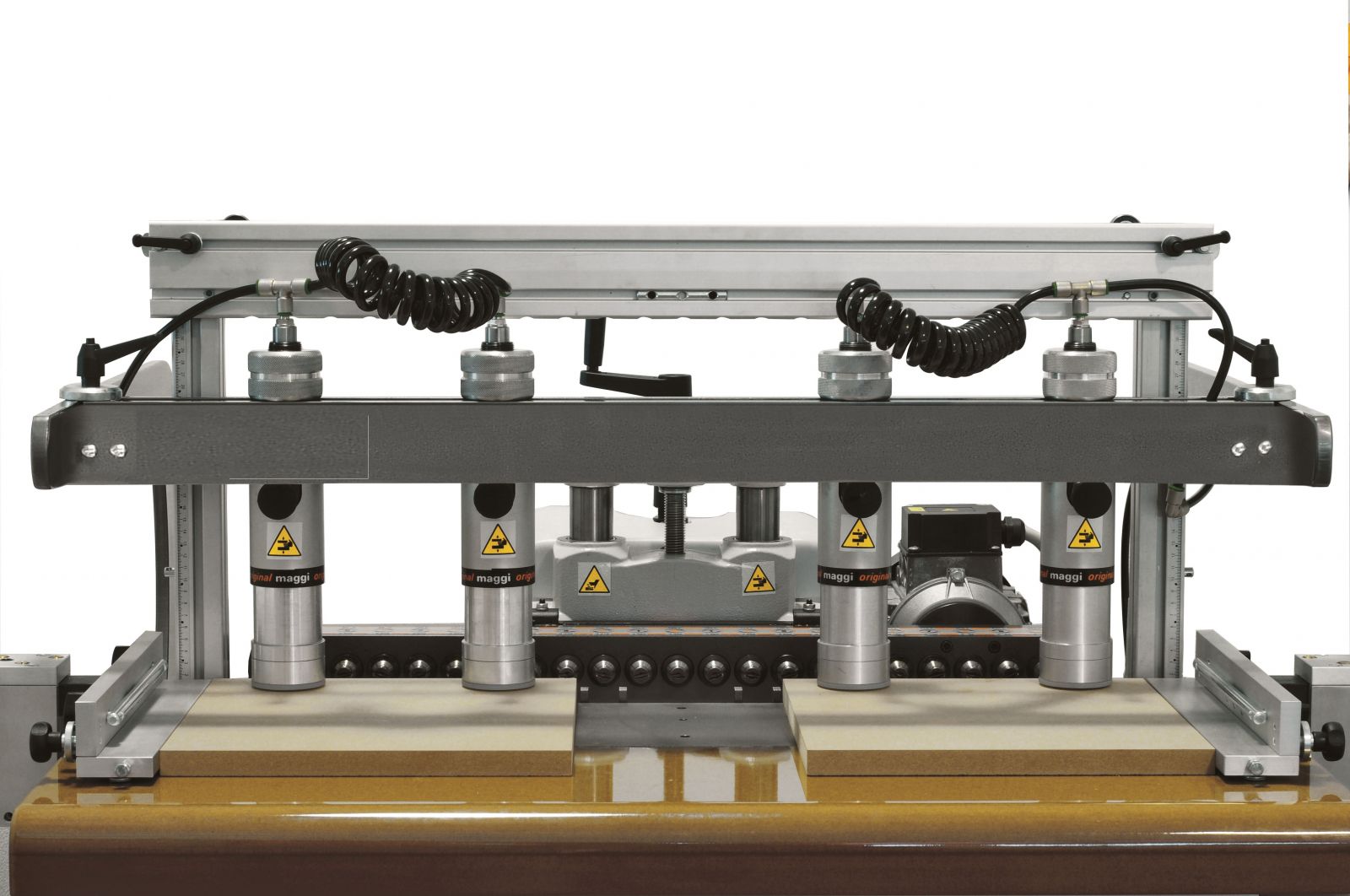 Maggi Safety Hold-down Clamps : Where Safety Meets Efficiency in Multi-Spindle Drilling Machines
