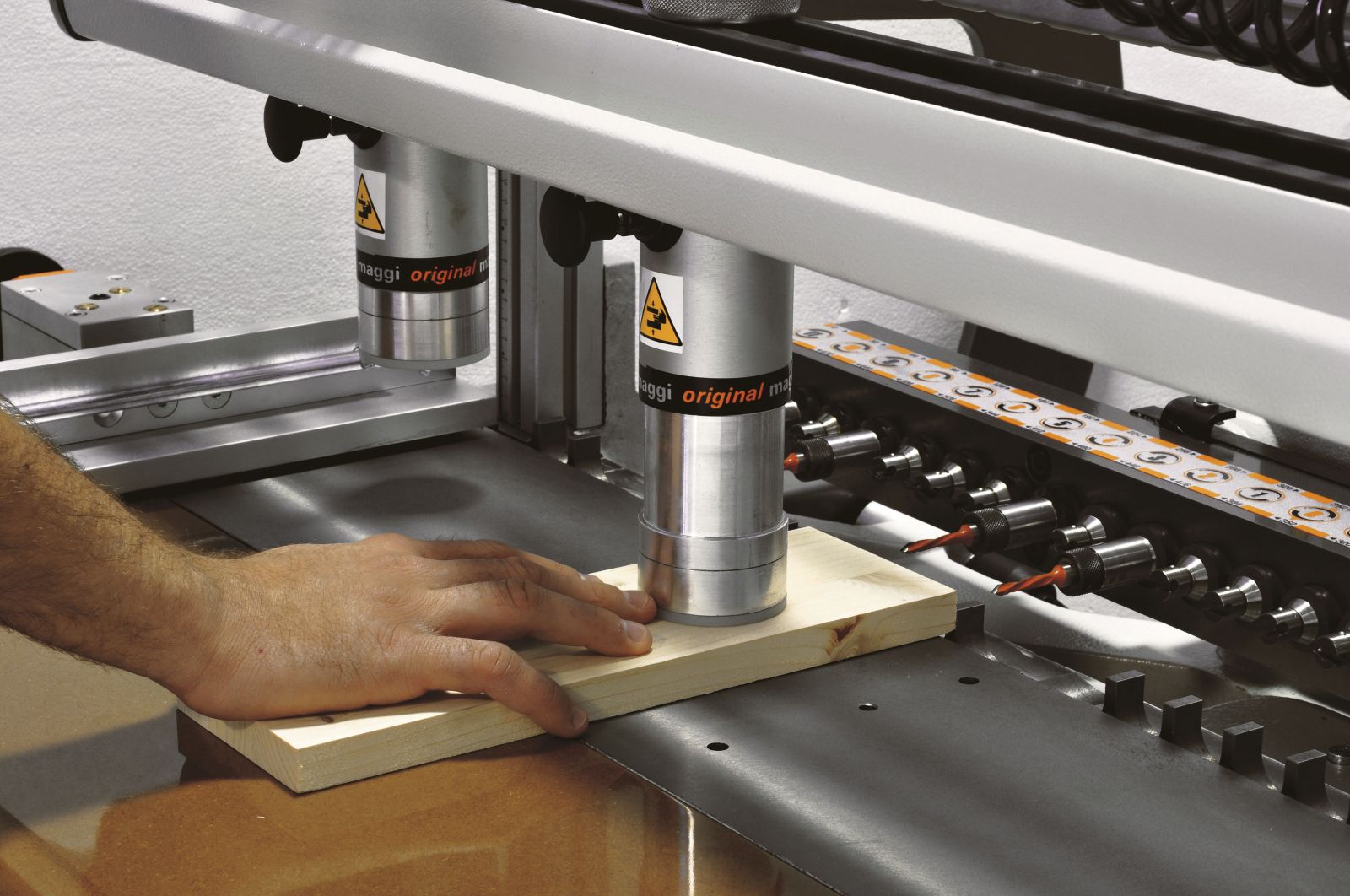 Maggi Safety Hold-down Clamps : Where Safety Meets Efficiency in Multi-Spindle Drilling Machines
